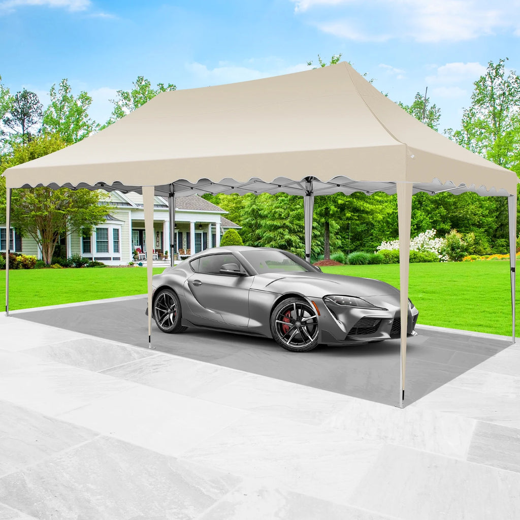 10' x 20' Pop Up Canopy Party Tent with Carry Bag, Khaki L906