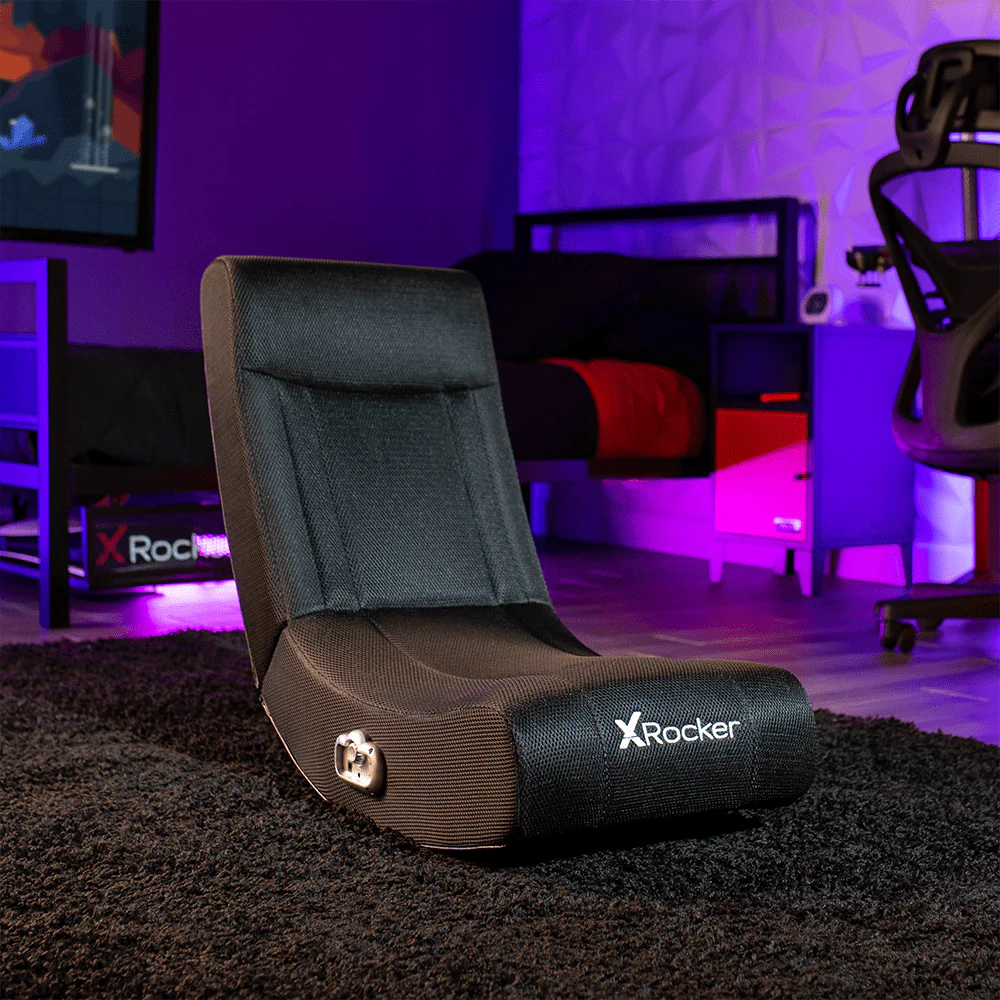 Black Mesh Floor Rocker Gaming Chair G2675