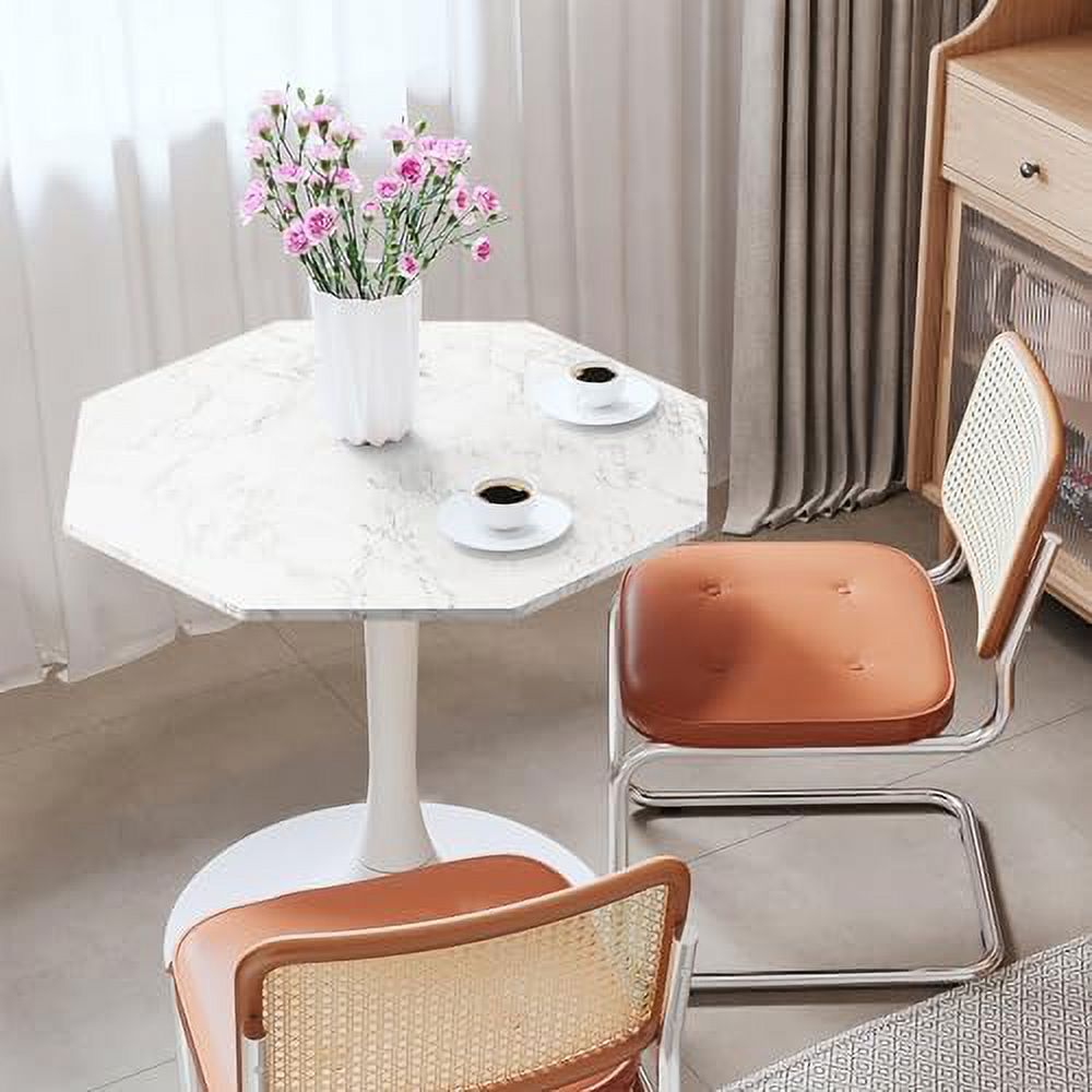 31.50" Modern Octagonal Dining Table with MDF Table Top Metal Base N16774