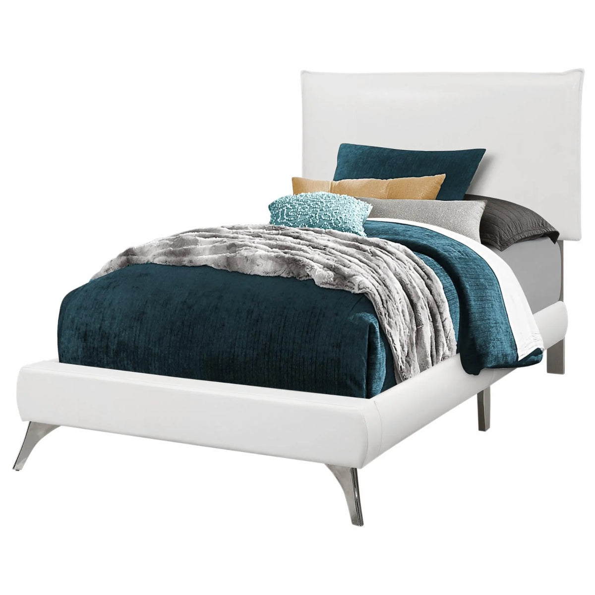 Twin Size Upholstered Platform Bed Frame R61450