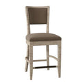 French Oak Linen Bar Stool G54549