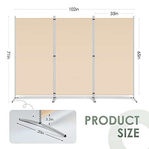 4 Panel 6 FT Folding Privacy Screen Room Divider, Black M52915