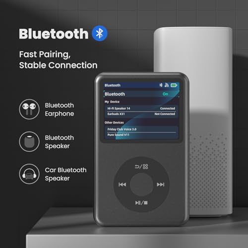 128G Bluetooth Digital Music Player Black F9282