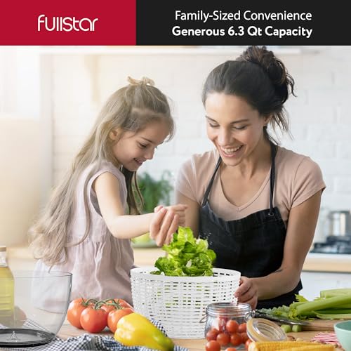 6.3 Quart White Salad Spinner F9315