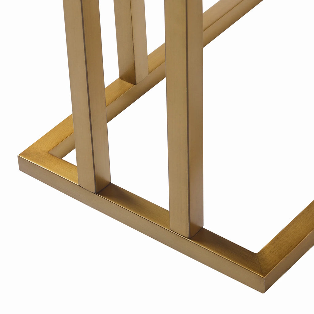 Marble-Look C Shape Side Table Z3355