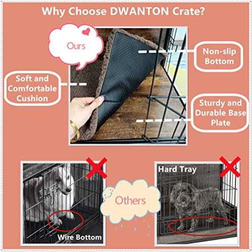 Wooden Dog Crate Furniture with Cushion and Double Doors W91911