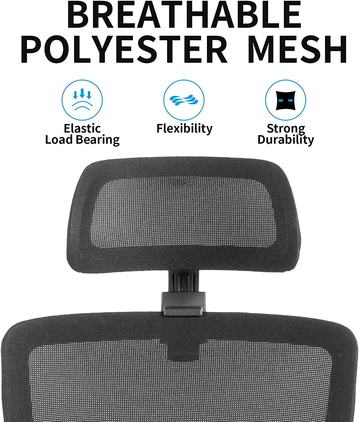 Black Ergonomic High Back Mesh Office Chair with Lumbar Support and Headrest S6695