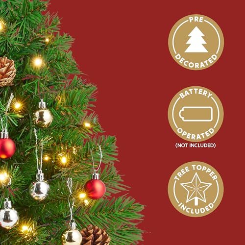 24" Mini Christmas Tree Tabletop Set with Clear LED Lights K70838