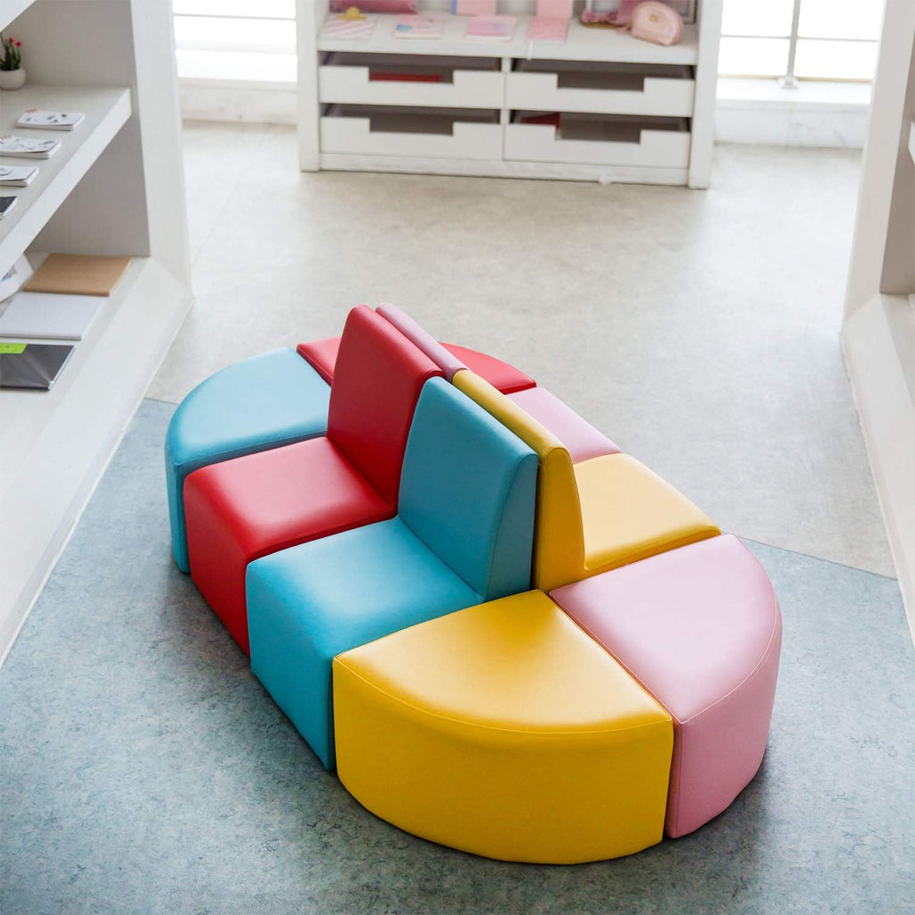 Kids Modular Flexible Seating Set 8 PCs Soft Foam N206491