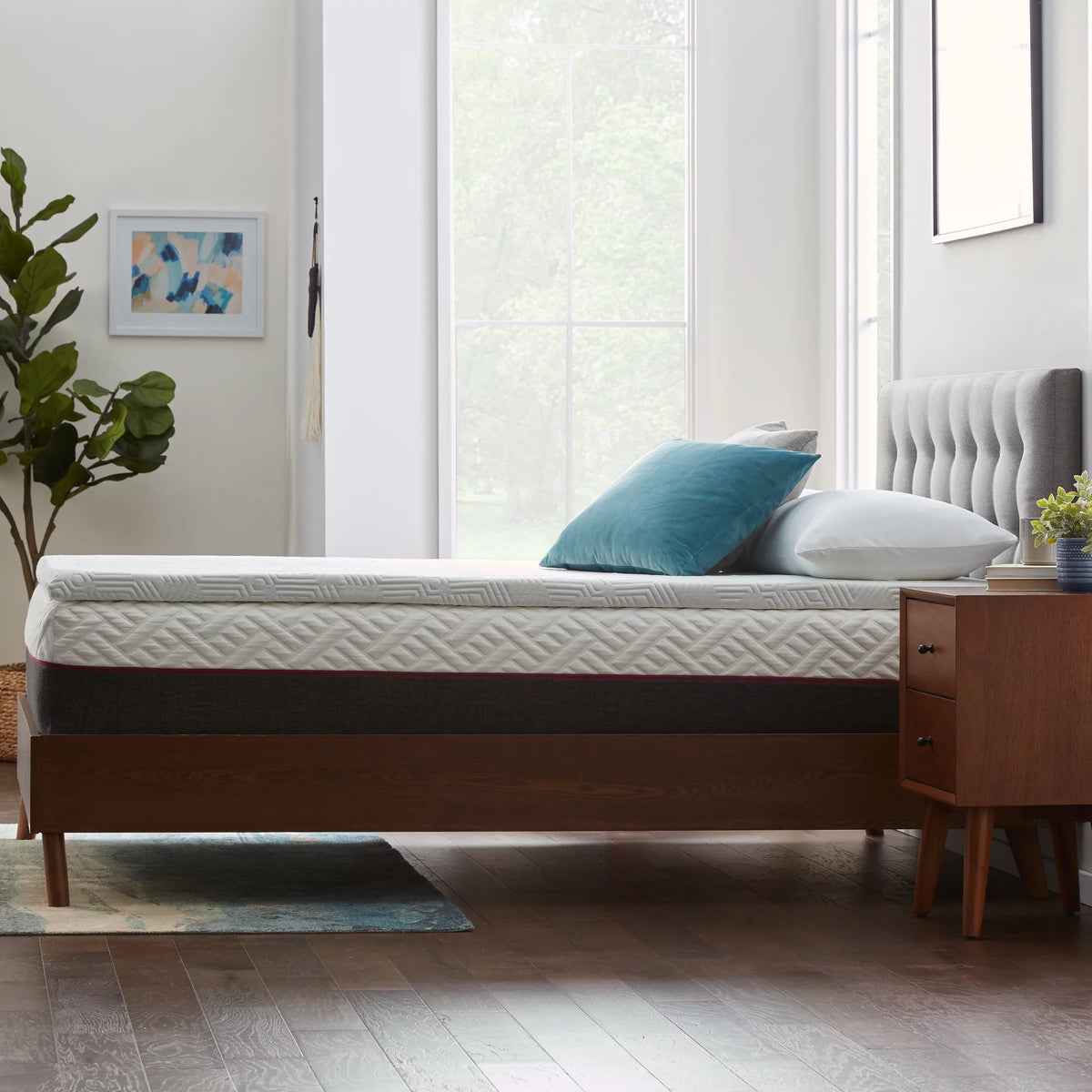 2" Cooling Gel Memory Foam Mattress Topper with Cover, Full N667031