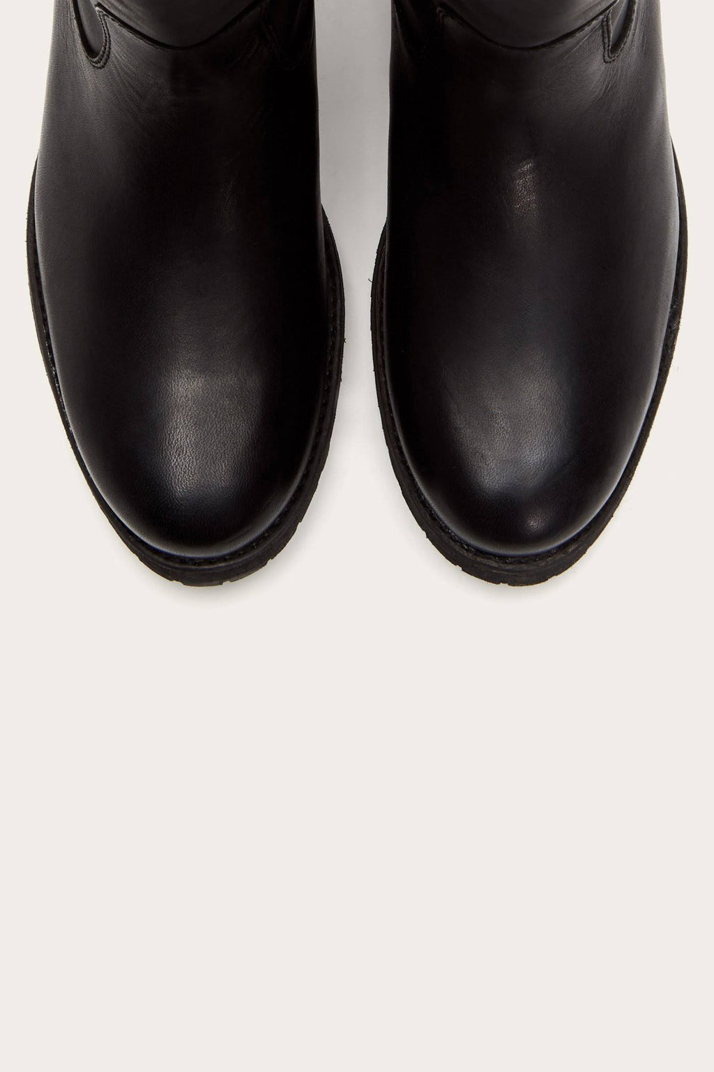 Black Button Lug Tall Boots G240