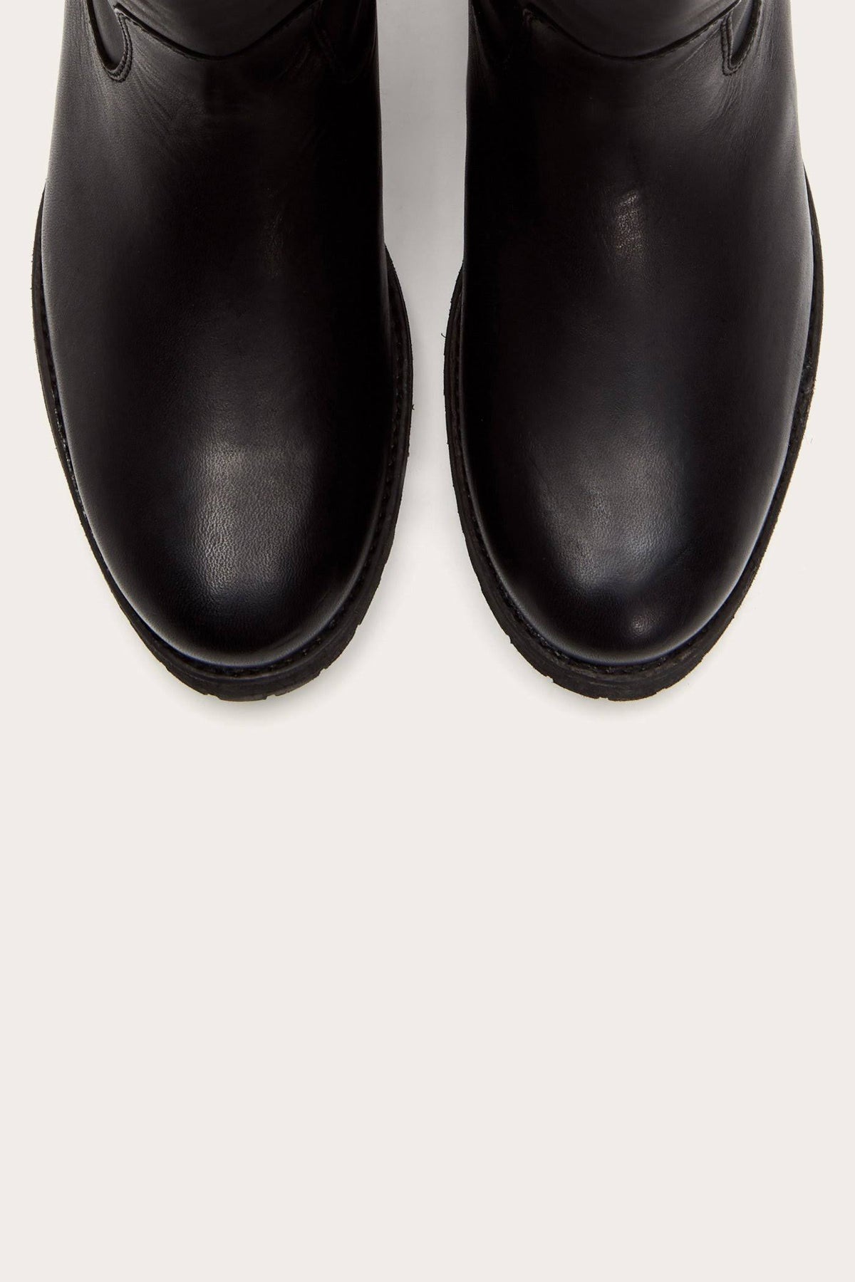 Black Button Lug Tall Boots G240