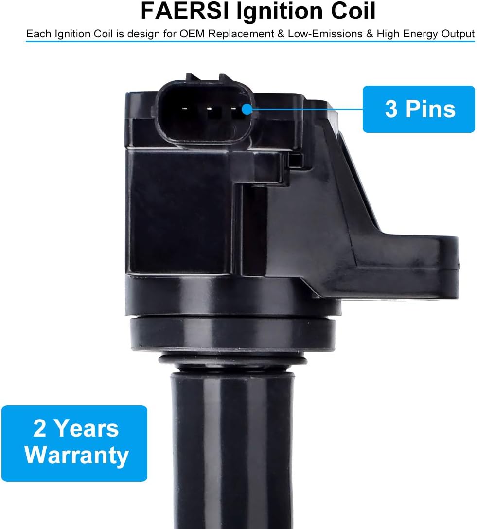 Ignition Coil Pack of 4 for 2007 2008 Honda Fit 1.5L L4 T589