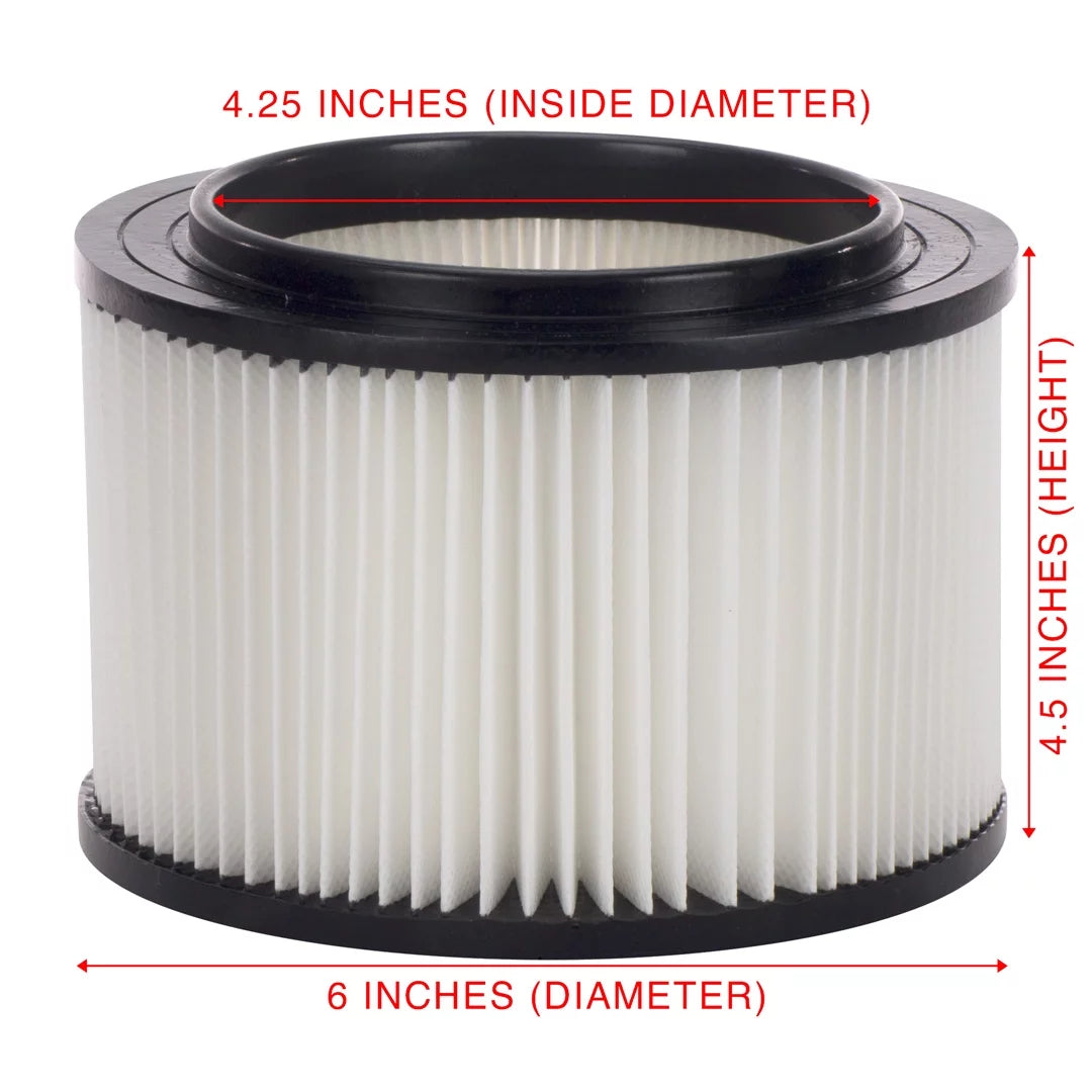 4 Pack Replacement Filters for 3 to 4 Gallon Wet/Dry Vacs H2568