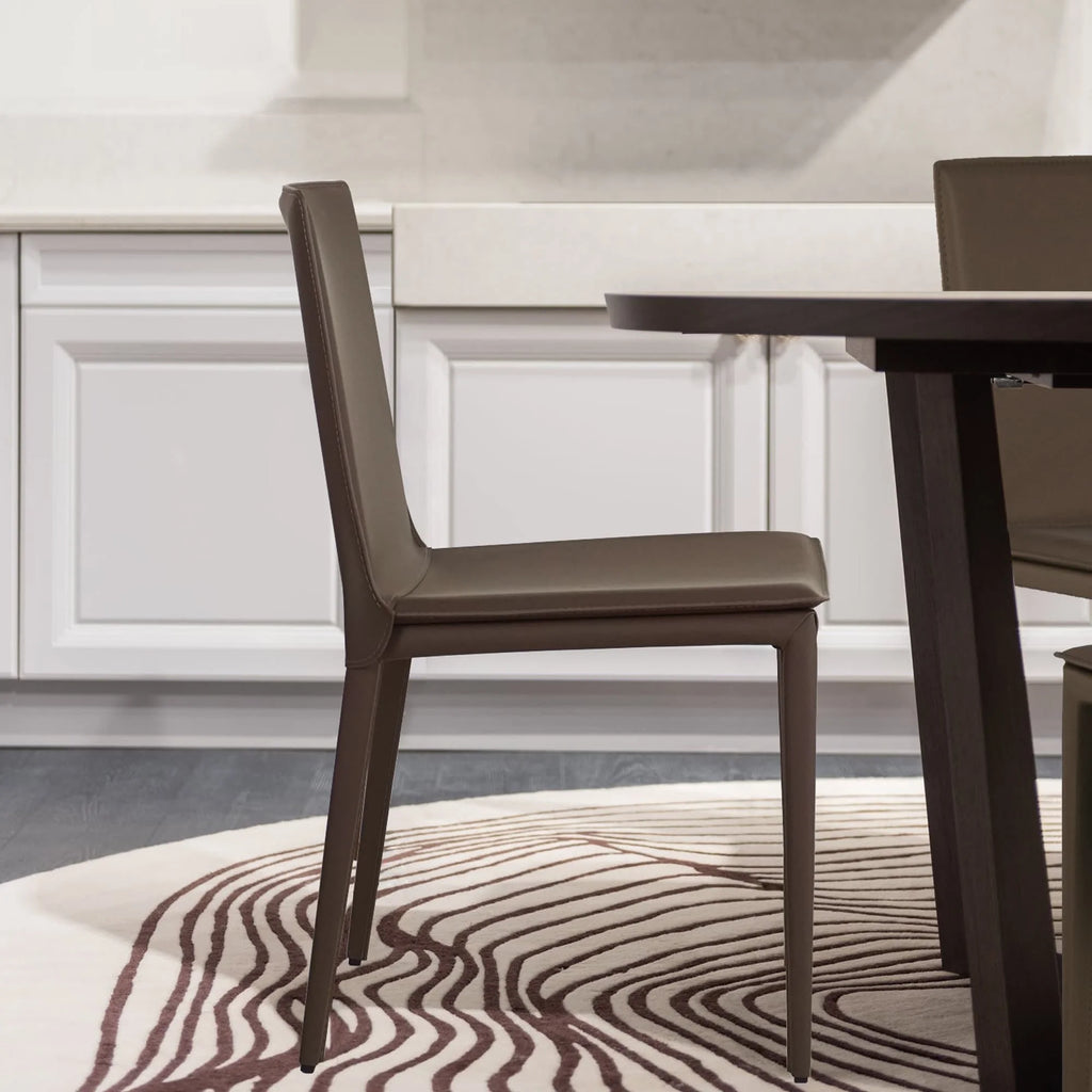 White Leather Dining Chair I548