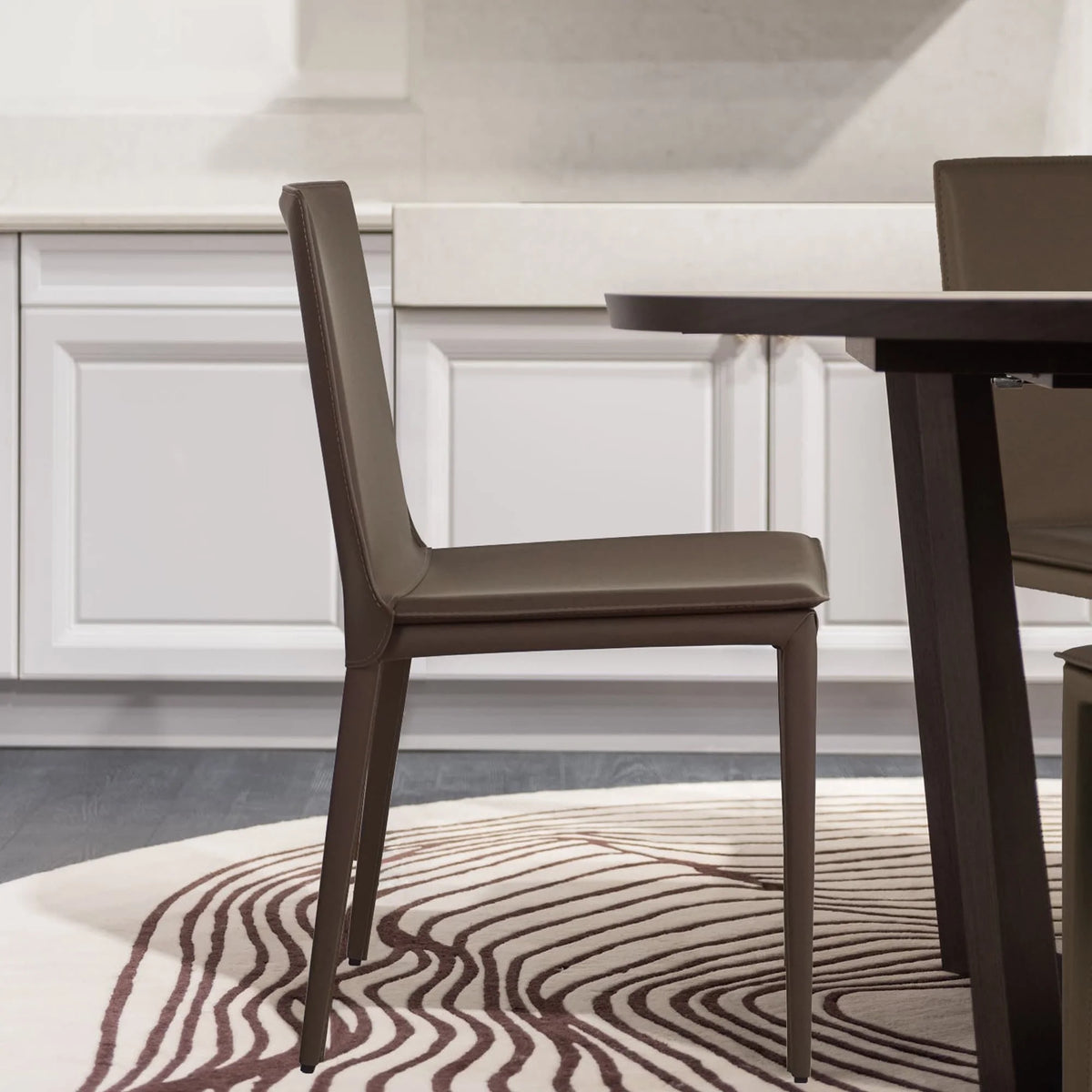 White Leather Dining Chair I548
