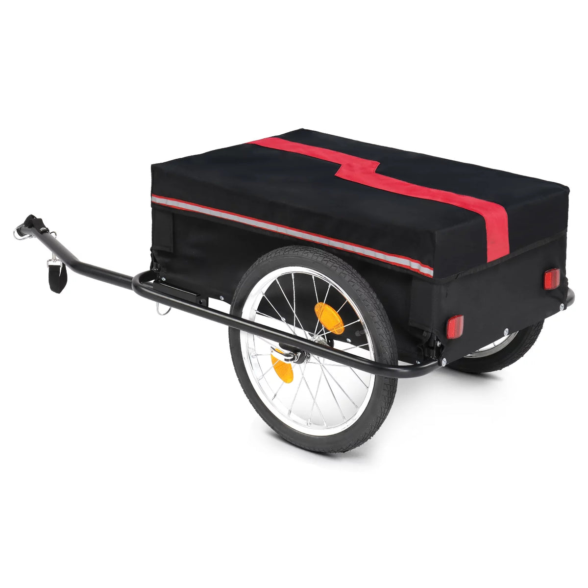 Bike Cargo Trailer with Removable Cover, 16 Wheels, Red R6742