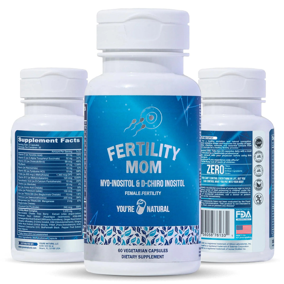 Fertility Vitamins for Women with Myo-Inositol, D-Chiro Inositol & Folate L234277