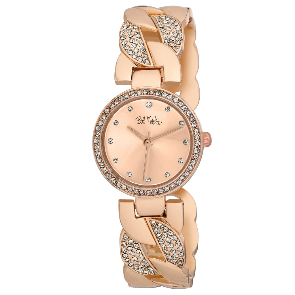Rose Gold 26mm Crystal Bezel Bangle Watch V844647