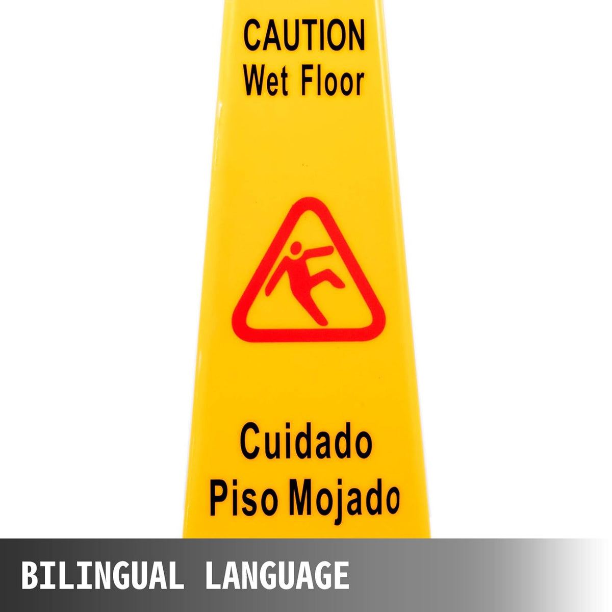 10 Pack 26-Inch Yellow 4 Sided Wet Floor Sign Y831244