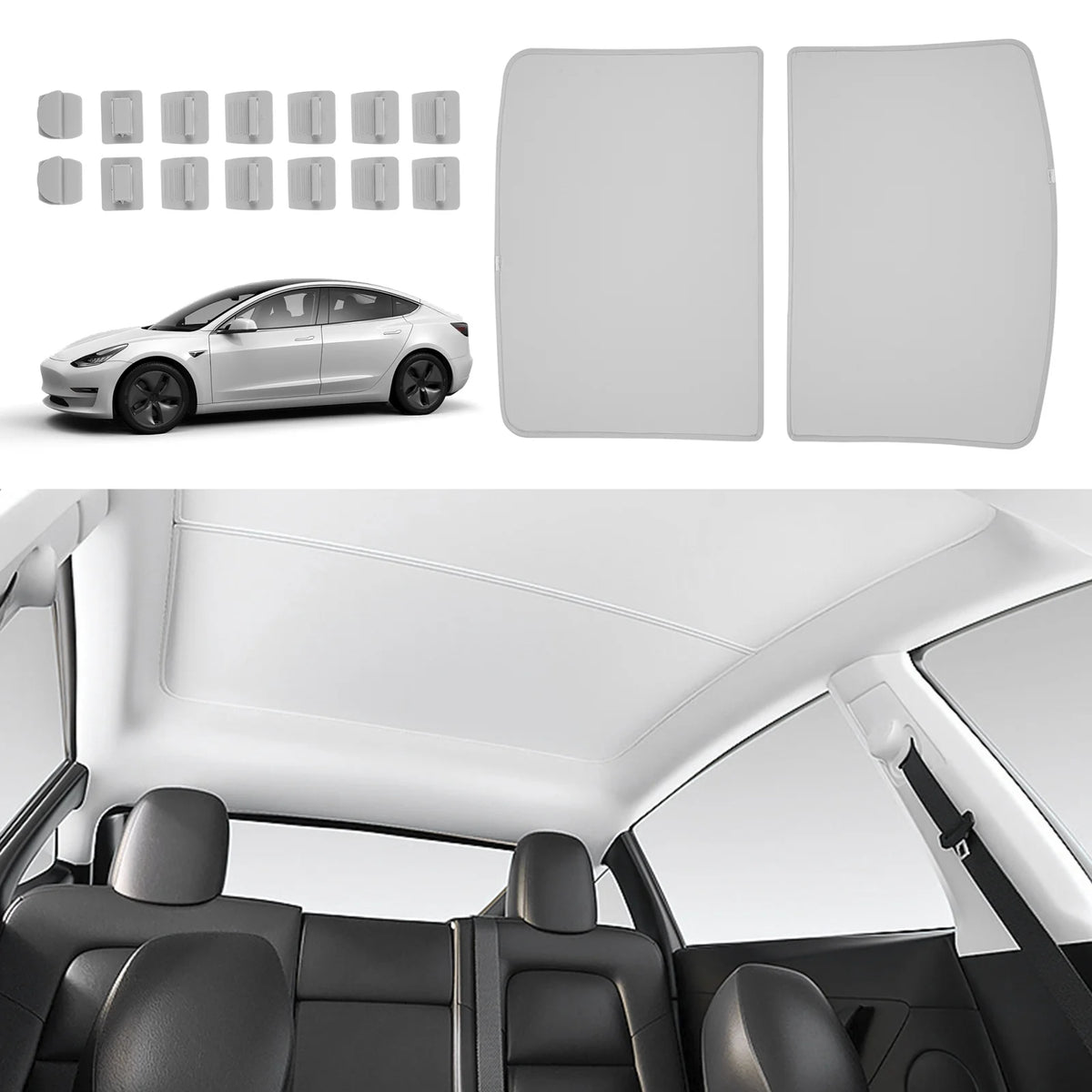 Foldable Roof Sunshade for Tesla Model Y V998