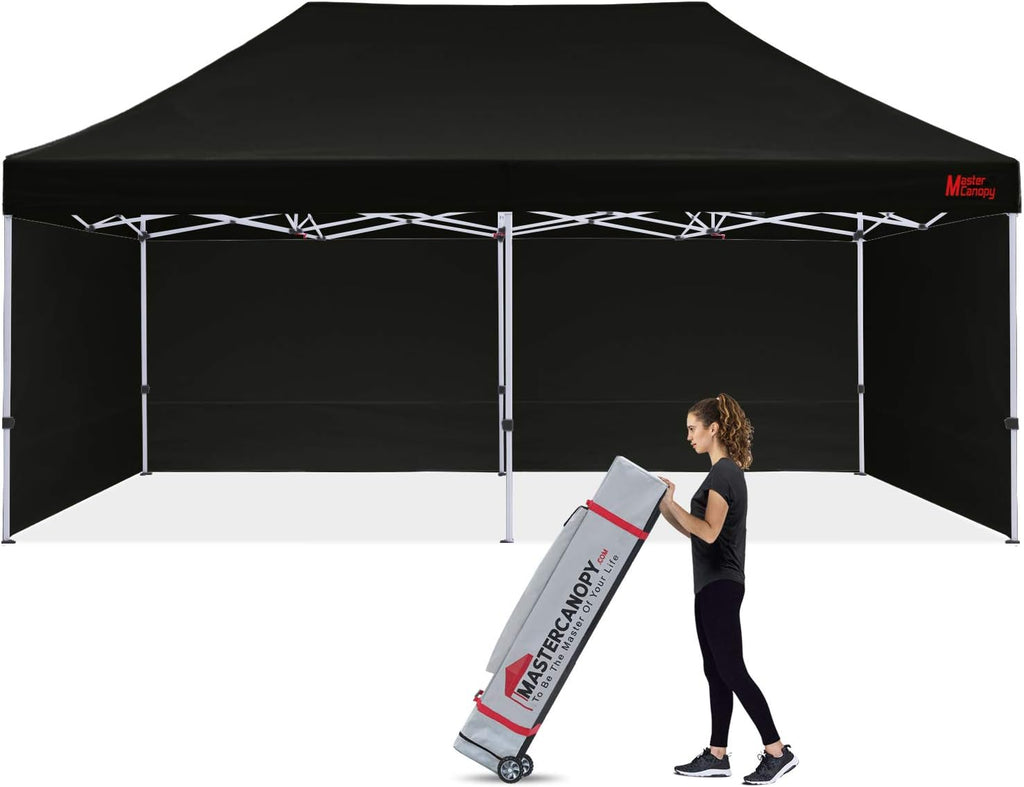 10x10 Heavy Duty Pop-up Canopy Tent with Sidewalls Y335894