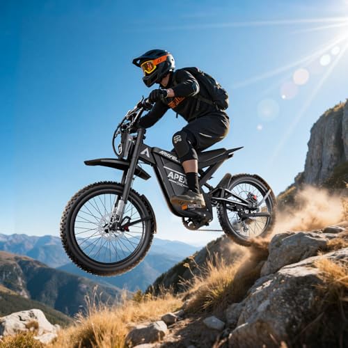 Electric Dirt Bike with 1440Wh Battery 30AH, 25 Inch Fat Tire E130