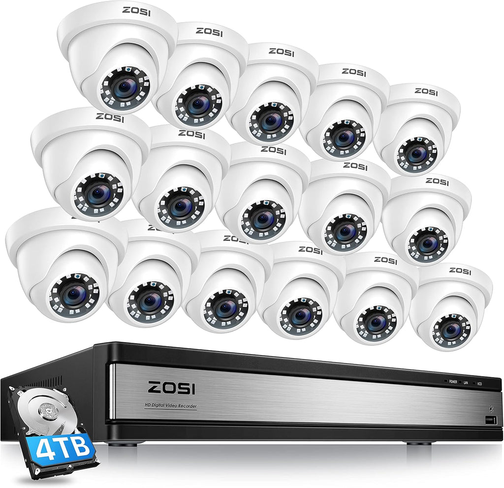 16 Channel 1080p CCTV Dome Camera System with 4TB Hard Drive B742976