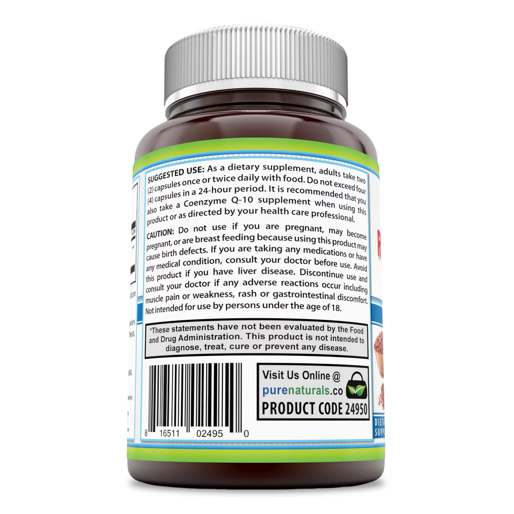 1200 mg Red Yeast Rice Powder Dietary Supplement, 480 Capsules N38888
