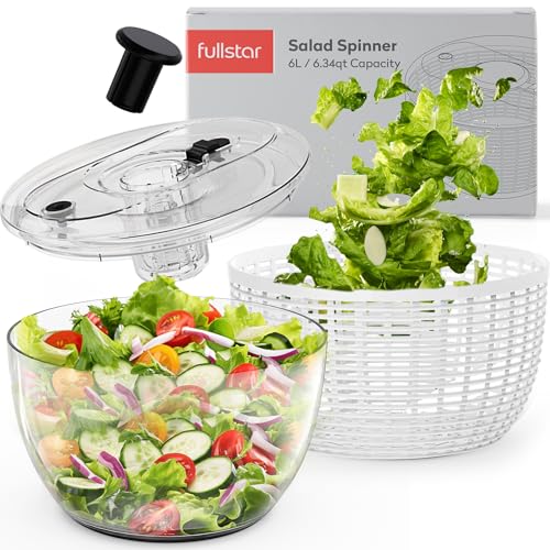6.3 Quart White Salad Spinner F9315