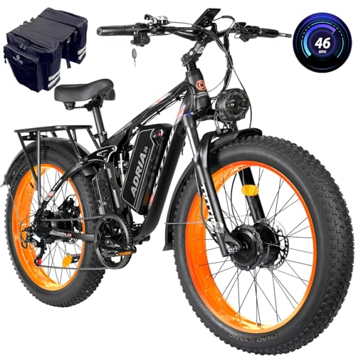 52V 30AH 26" Fat Tire Full Suspension Electric Mountain Bike Z22489