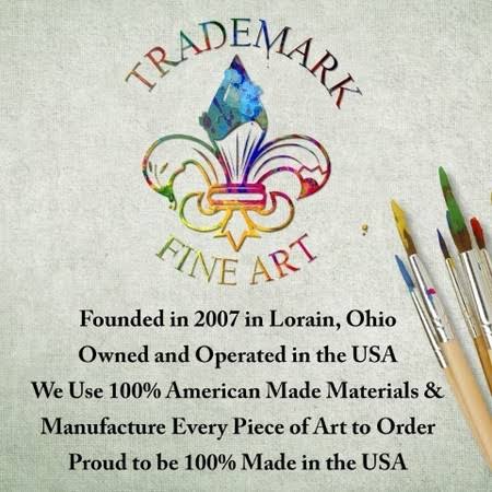 Blue Crop on White Canvas Art G4708