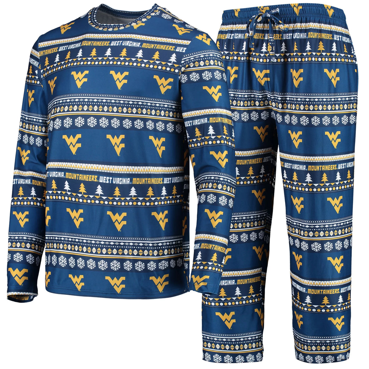 Navy Long Sleeve T-Shirt and Pants Sleep Set O537398