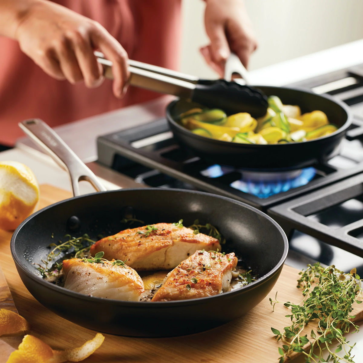 Hard-Anodized Induction 2 Piece Nonstick Frying Pan Set Z313