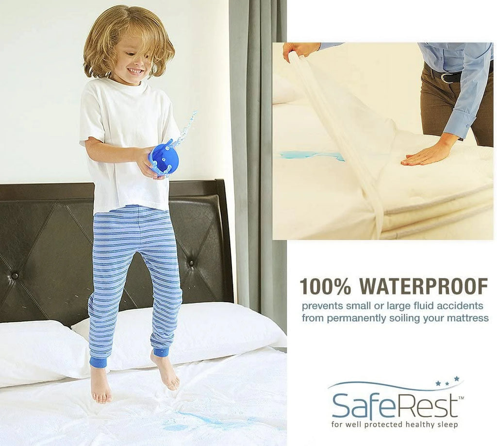 Hypoallergenic Waterproof Zippered Pillow Protector Queen Size H882517