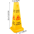 10 Pack 26-Inch Yellow 4 Sided Wet Floor Sign Y831244