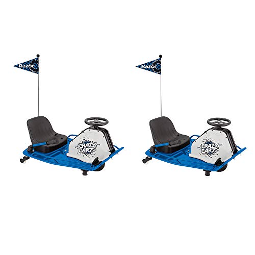 Blue 2 Pack Motorized Drifting Ride with Drift Bar and Rechargeable Battery L17649