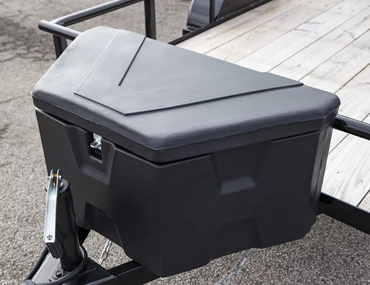 Black Trailer Tongue Tool Storage Box B44221