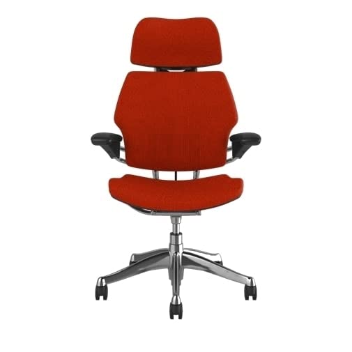 Polished Aluminum Ergonomic Office Chair with Headrest and Adjustable Arms V276418