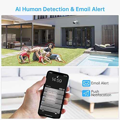 Wireless Security Camera System 8 Channel 4pcs 2MP Full HD Cameras 1TB HDD Night Vision W789780