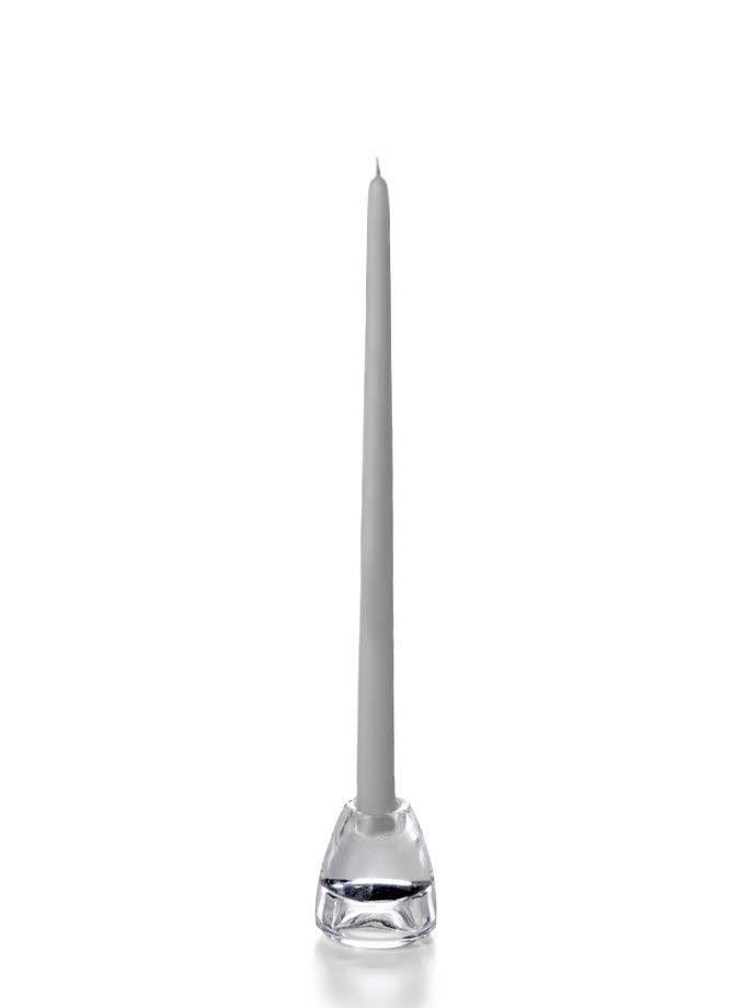 Set of 144 Light Gray Taper Candles M12214