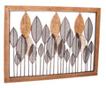 Leaves Metal and Wood Wall Décor X108