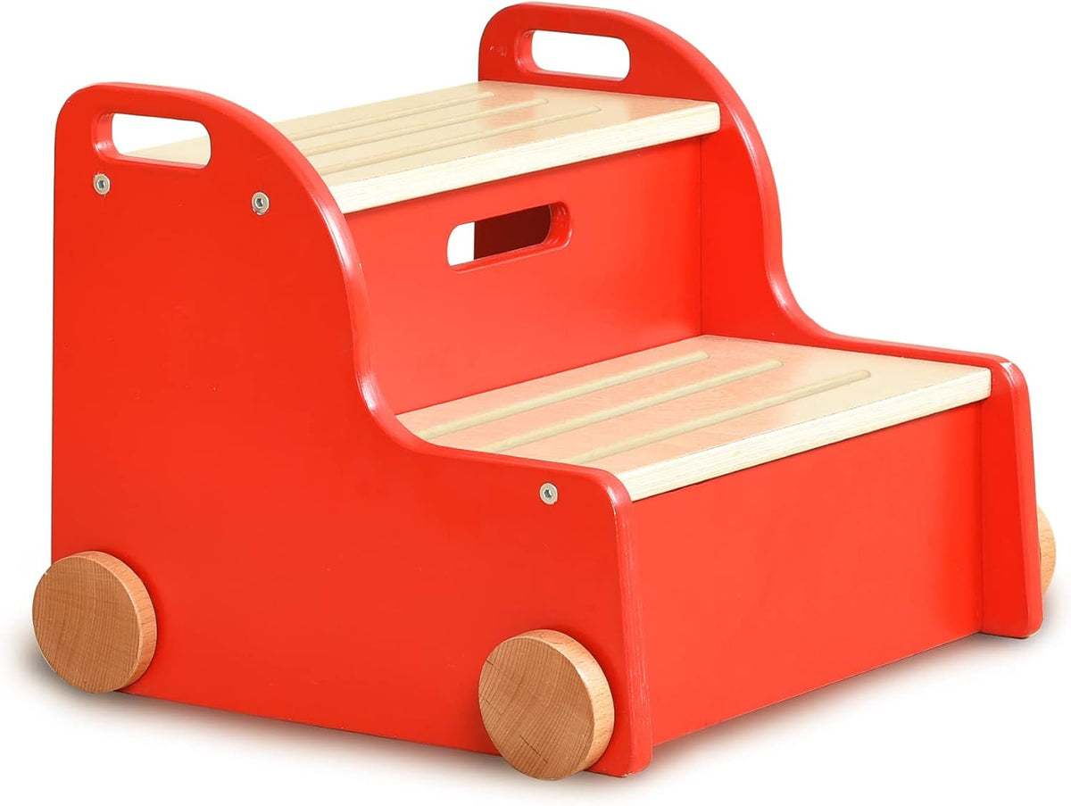 Wooden Potty Training Step Stool with Handles and Storage Box Q586531