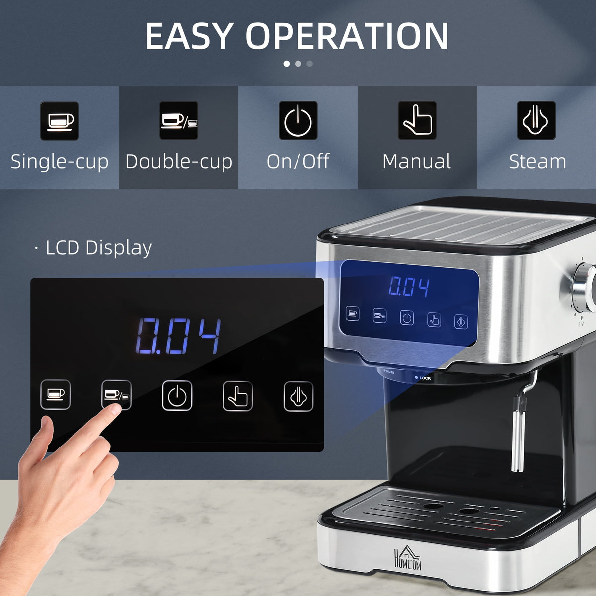 15-Bar Espresso Coffee Maker Machine R74957