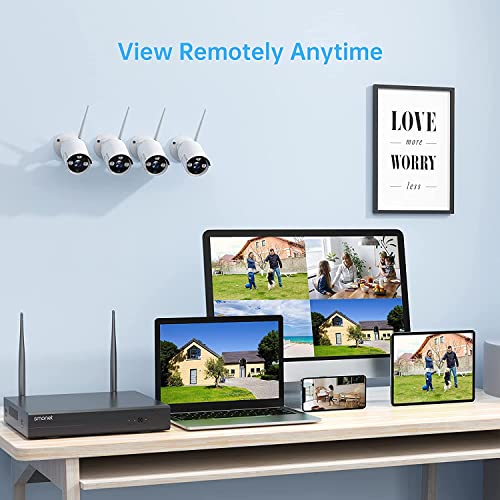 Wireless Security Camera System 8 Channel 4pcs 2MP Full HD Cameras 1TB HDD Night Vision W789780
