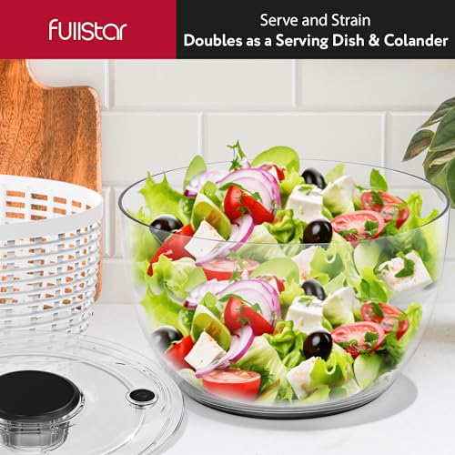 6.3 Quart White Salad Spinner F9315