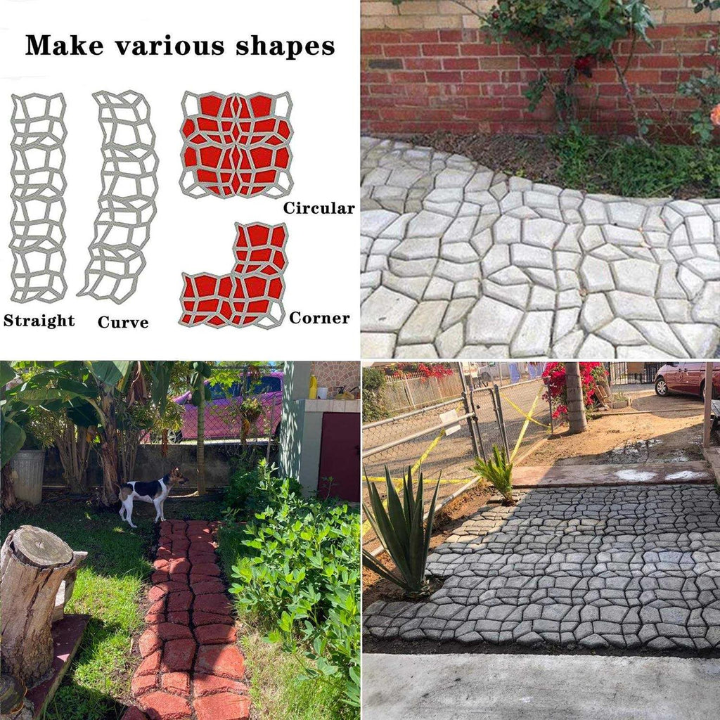 Reusable Concrete Molds Path Maker Stepping Stone Paver Cement Molds E144