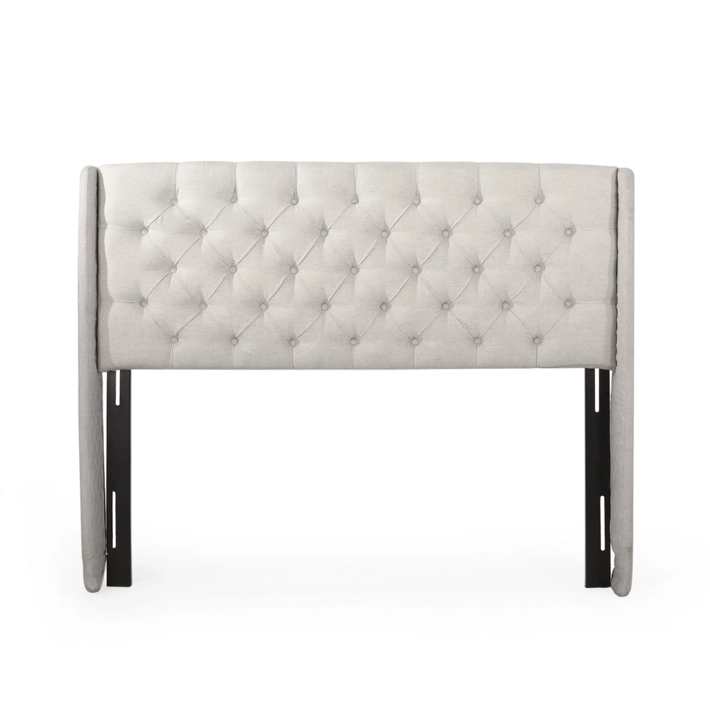 Beige Fabric Wingback Headboard F779