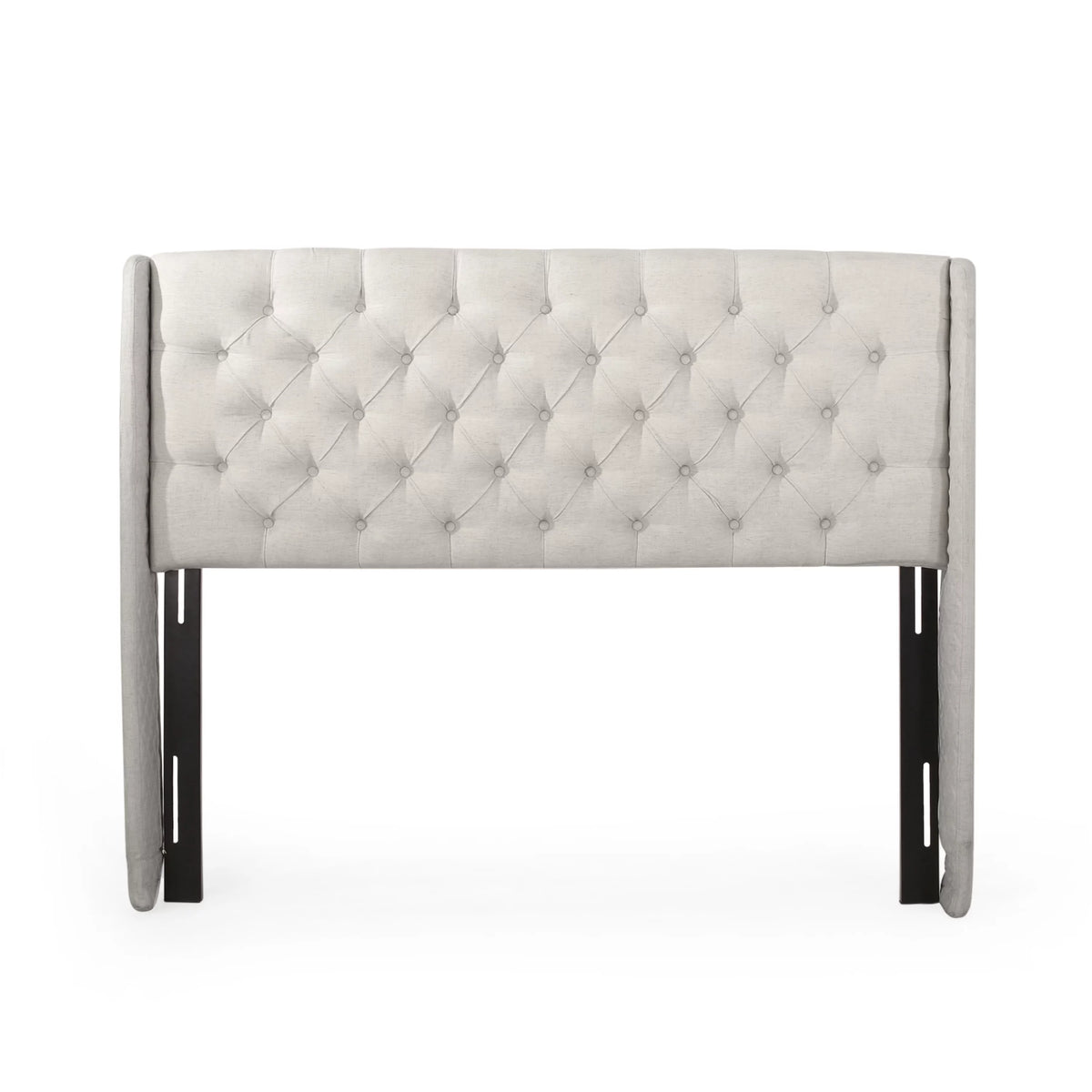 Beige Fabric Wingback Headboard F779