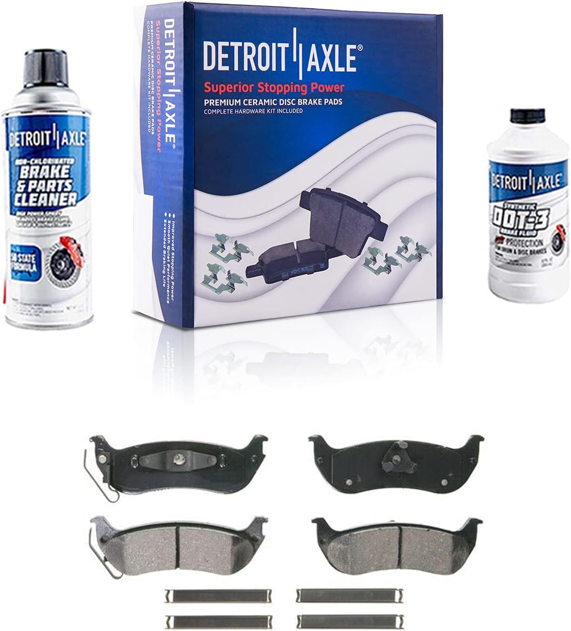 Rear Disc Brake Kit Rotors with Ceramic Pads and Hardware M4550
